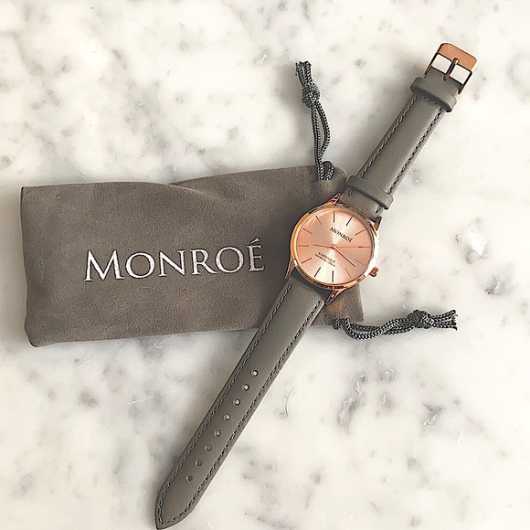 Monroé by Maéstro SOLÉROSE - ROSE GOLD + LEATHER - Picture 1 of 6